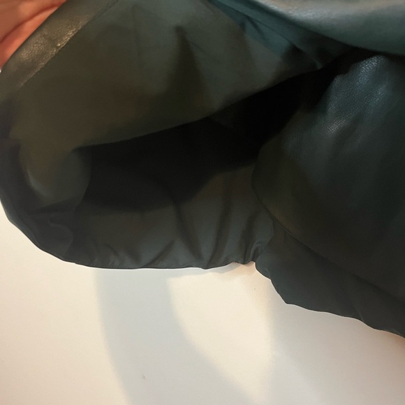 Saylor Talullah Mini Dress Faux Leather Forest Green size L - Picture 7 of 11